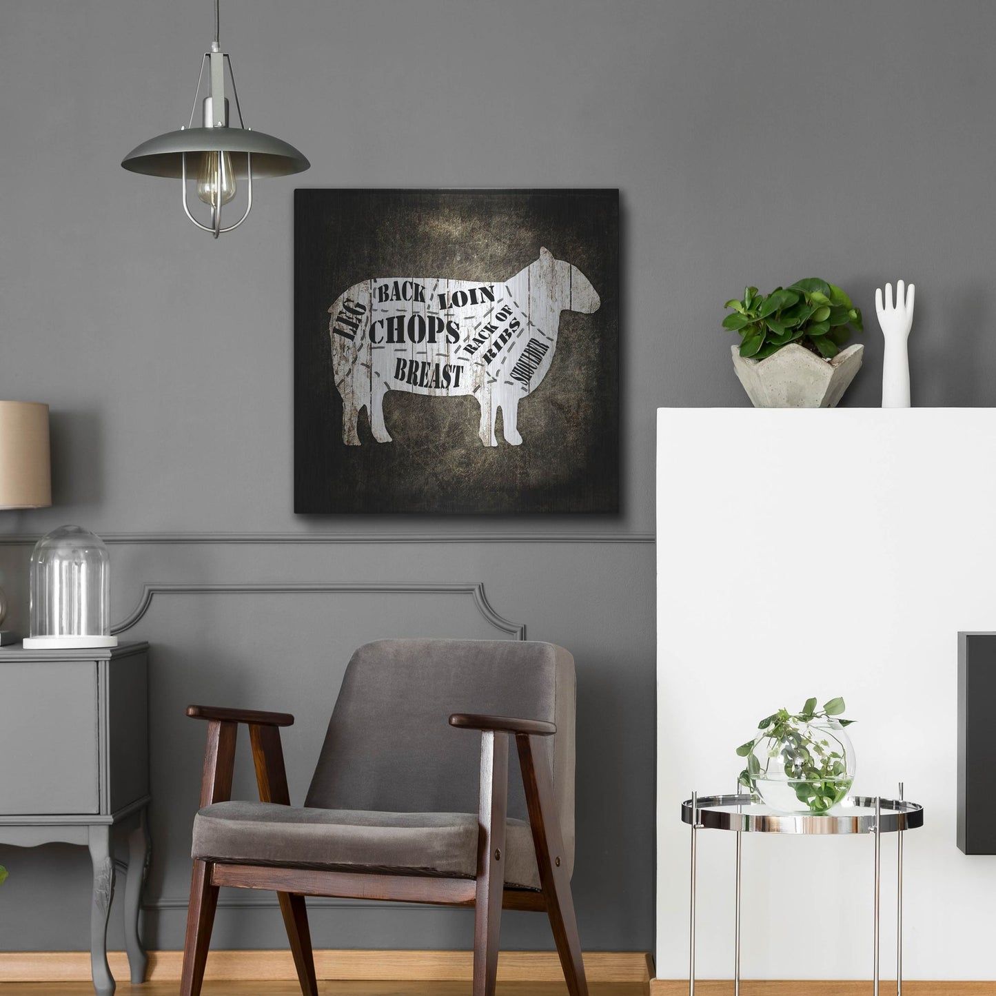 Luxe Metal Art 'Butcher Shop IV' by Lightbox Journal, Metal Wall Art,24x24