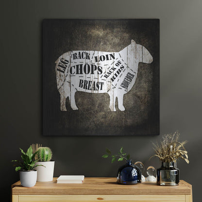 Luxe Metal Art 'Butcher Shop IV' by Lightbox Journal, Metal Wall Art,24x24