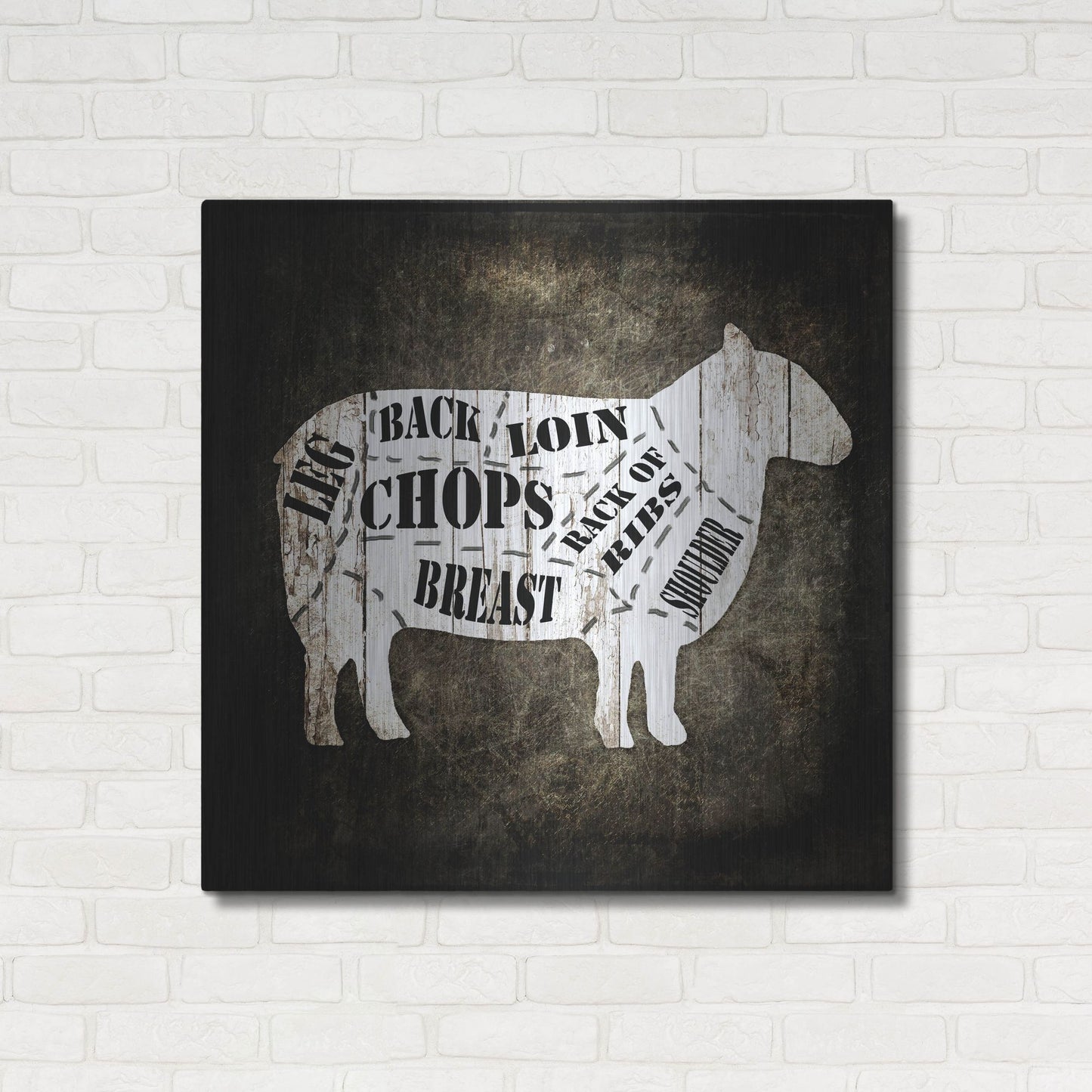 Luxe Metal Art 'Butcher Shop IV' by Lightbox Journal, Metal Wall Art,36x36
