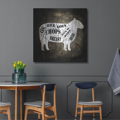 Luxe Metal Art 'Butcher Shop IV' by Lightbox Journal, Metal Wall Art,36x36