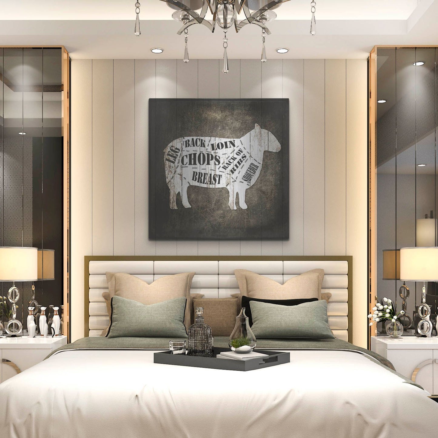 Luxe Metal Art 'Butcher Shop IV' by Lightbox Journal, Metal Wall Art,36x36