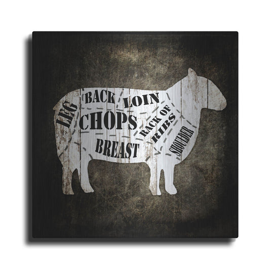 Luxe Metal Art 'Butcher Shop IV' by Lightbox Journal, Metal Wall Art