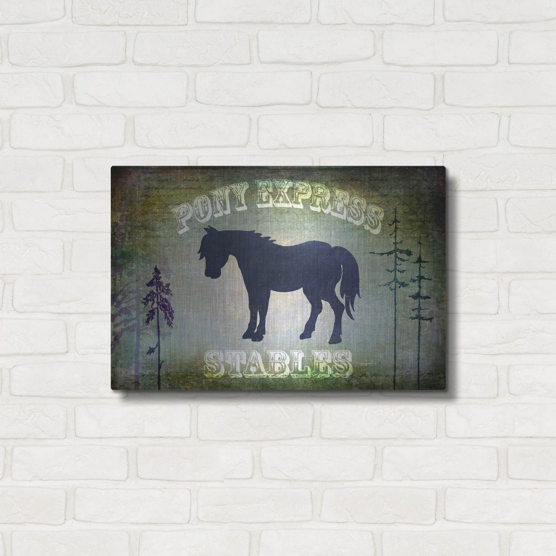 Luxe Metal Art 'Country Horse I' by Lightbox Journal, Metal Wall Art,24x16