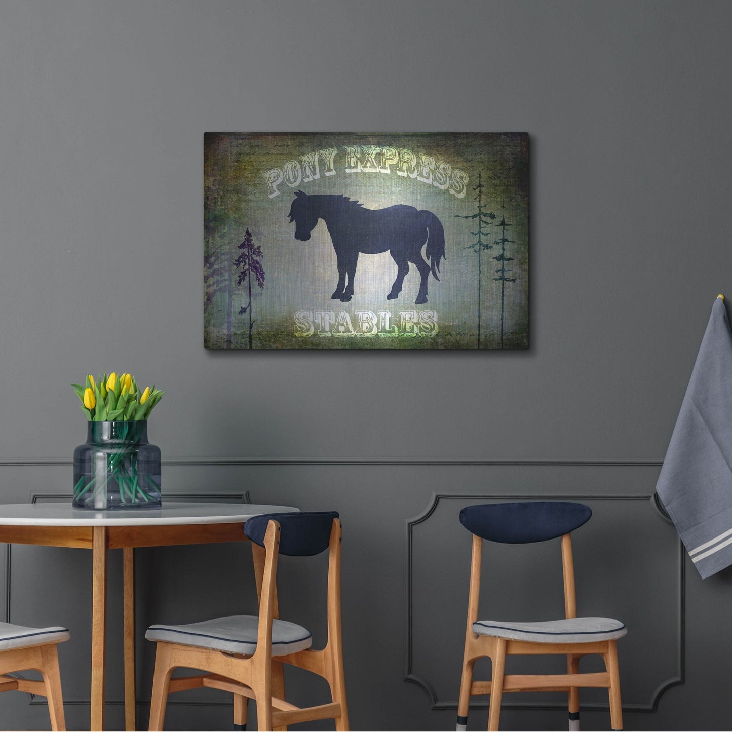 Luxe Metal Art 'Country Horse I' by Lightbox Journal, Metal Wall Art,36x24