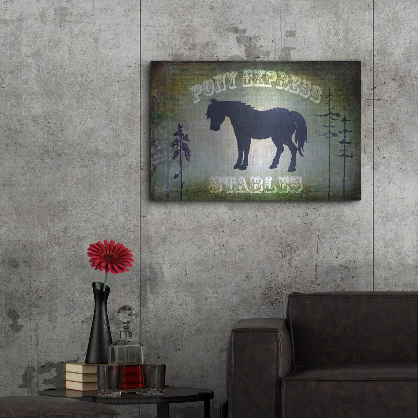 Luxe Metal Art 'Country Horse I' by Lightbox Journal, Metal Wall Art,36x24