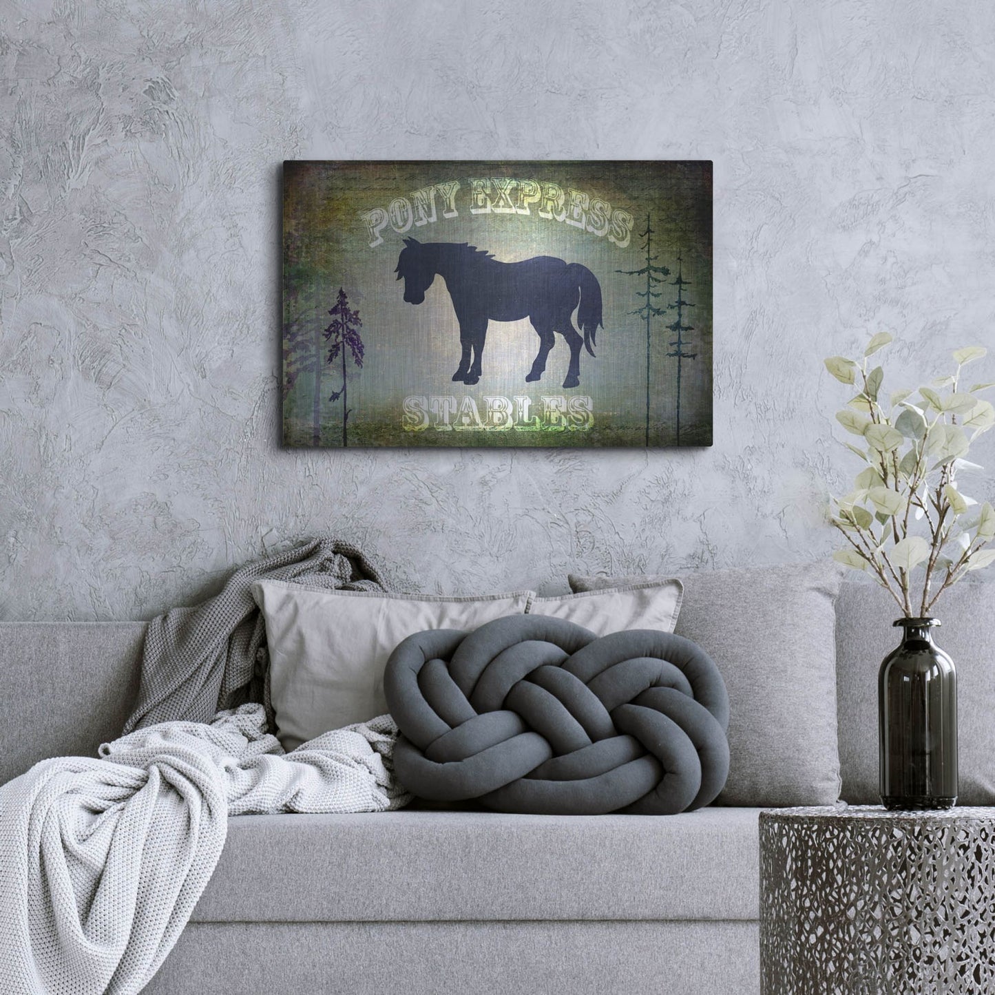 Luxe Metal Art 'Country Horse I' by Lightbox Journal, Metal Wall Art,36x24