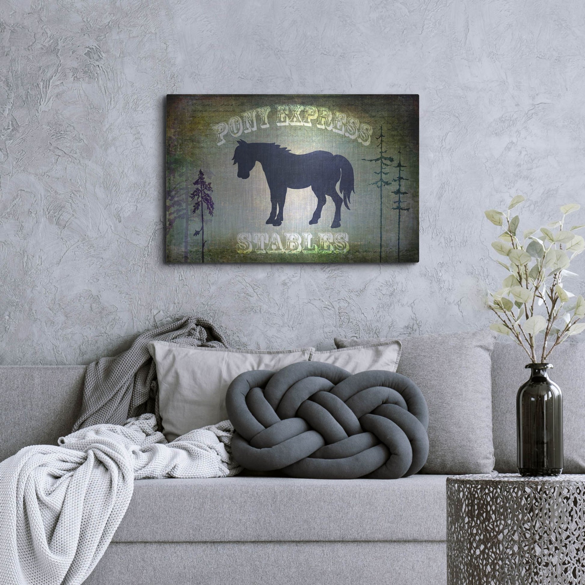 Luxe Metal Art 'Country Horse I' by Lightbox Journal, Metal Wall Art,36x24