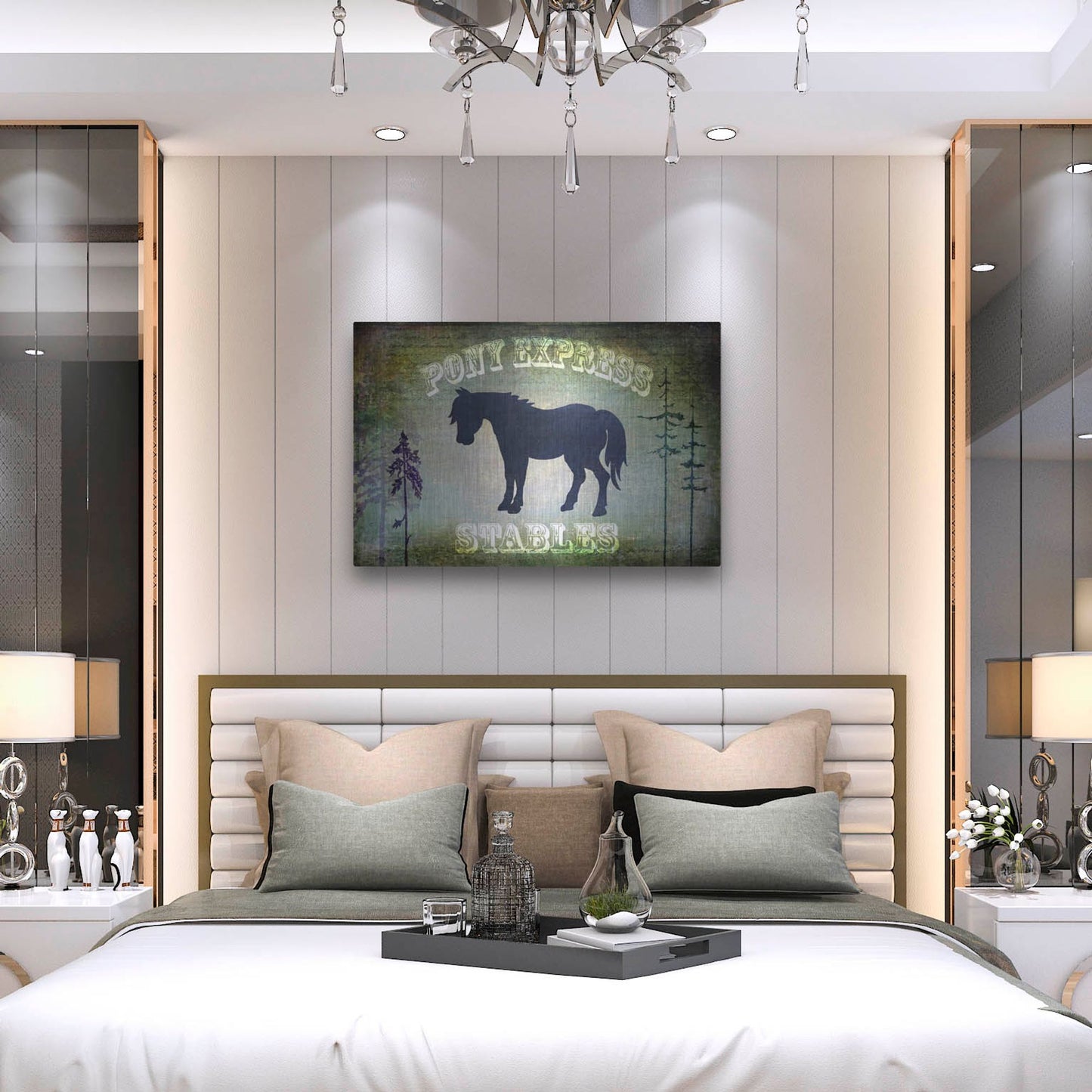 Luxe Metal Art 'Country Horse I' by Lightbox Journal, Metal Wall Art,36x24