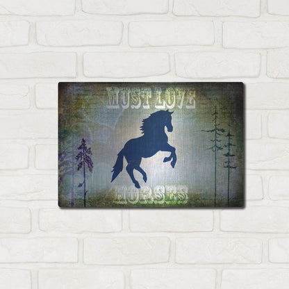 Luxe Metal Art 'Country Horse II' by Lightbox Journal, Metal Wall Art,16x12