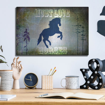 Luxe Metal Art 'Country Horse II' by Lightbox Journal, Metal Wall Art,16x12