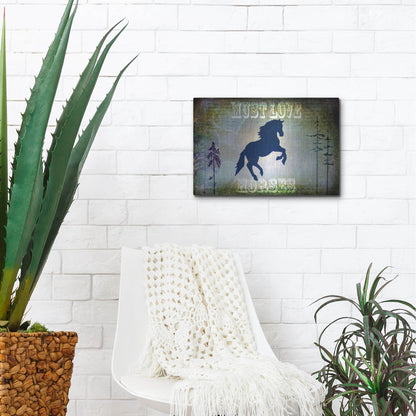 Luxe Metal Art 'Country Horse II' by Lightbox Journal, Metal Wall Art,16x12