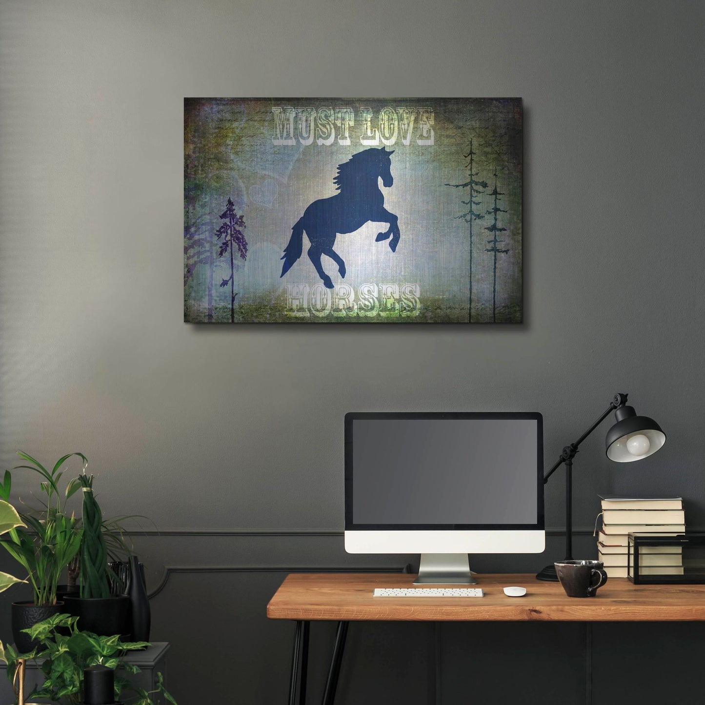 Luxe Metal Art 'Country Horse II' by Lightbox Journal, Metal Wall Art,36x24