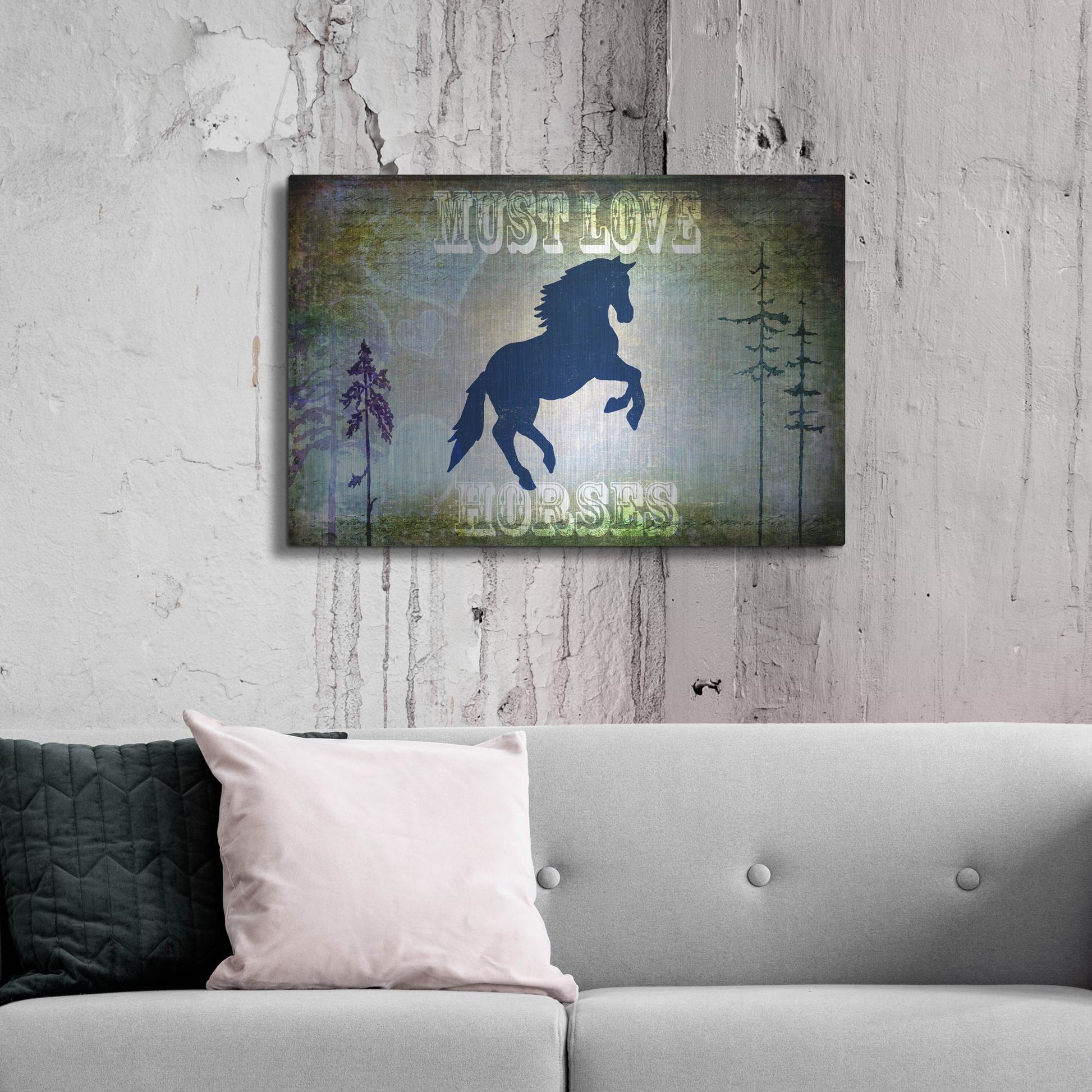 Luxe Metal Art 'Country Horse II' by Lightbox Journal, Metal Wall Art,36x24