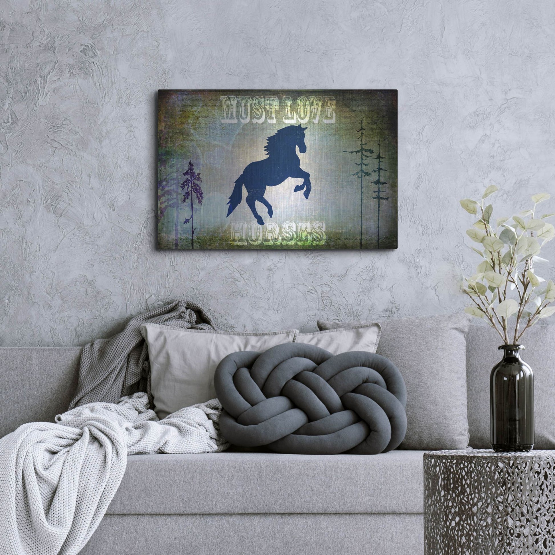 Luxe Metal Art 'Country Horse II' by Lightbox Journal, Metal Wall Art,36x24