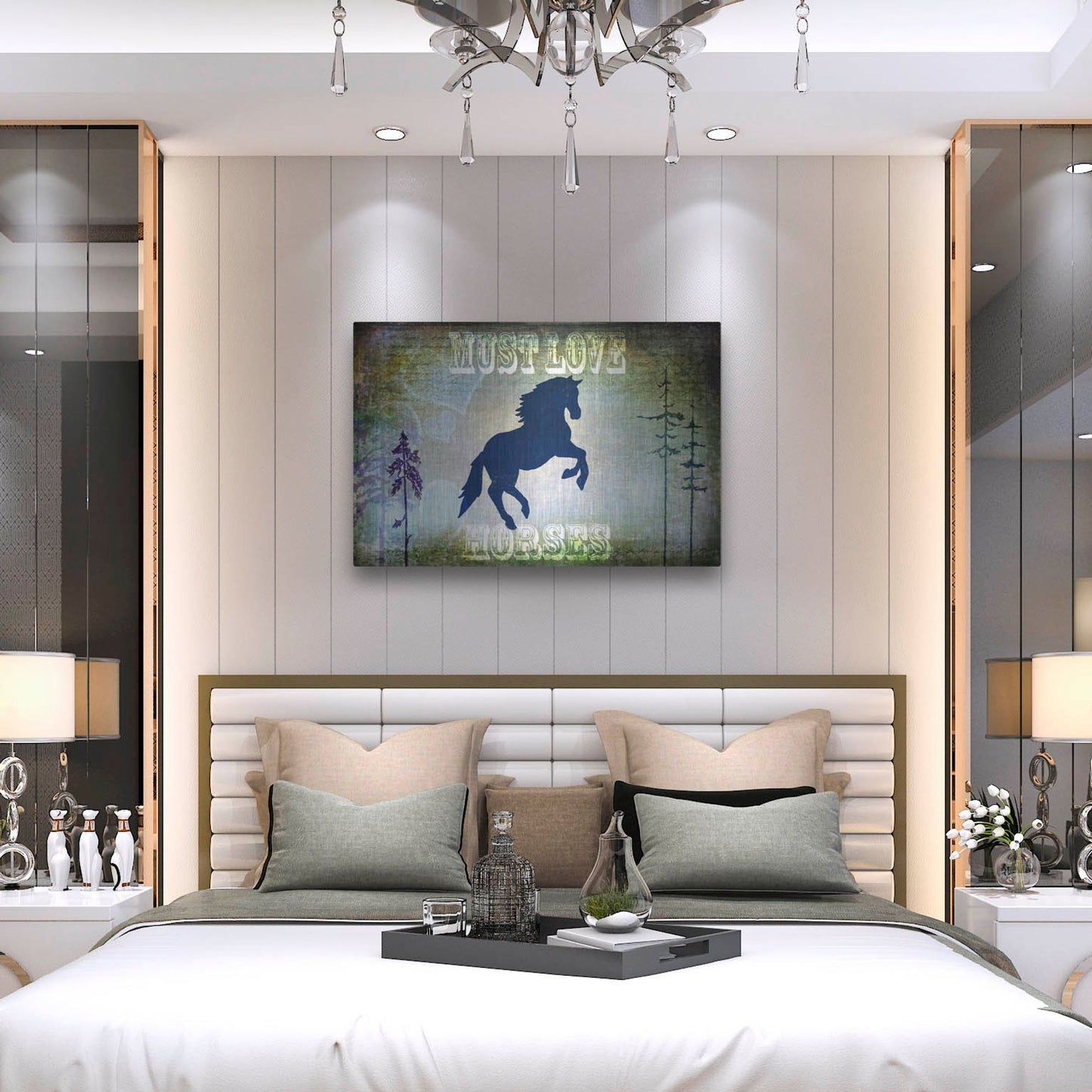 Luxe Metal Art 'Country Horse II' by Lightbox Journal, Metal Wall Art,36x24