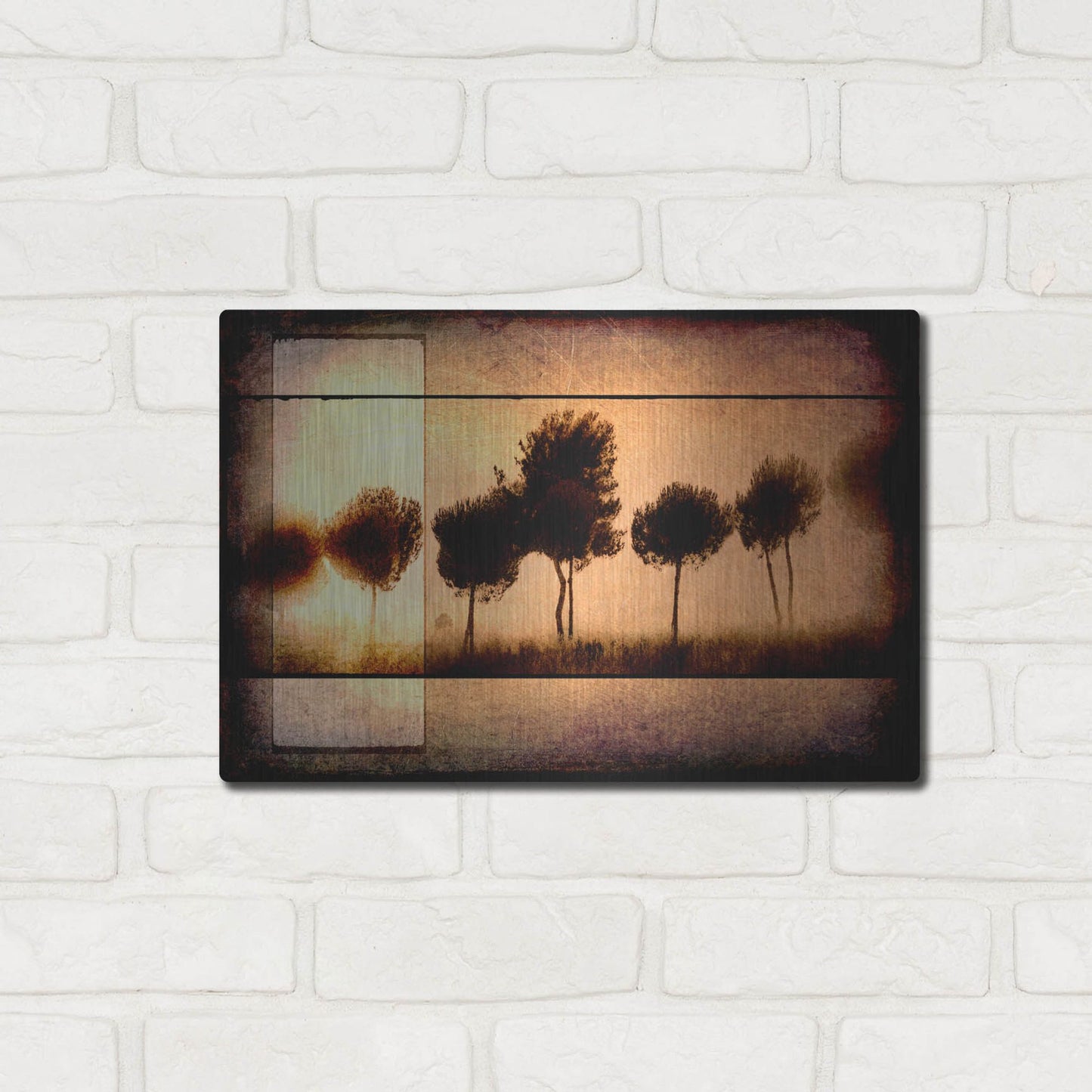 Luxe Metal Art 'For the Love of Trees I' by Lightbox Journal, Metal Wall Art,16x12