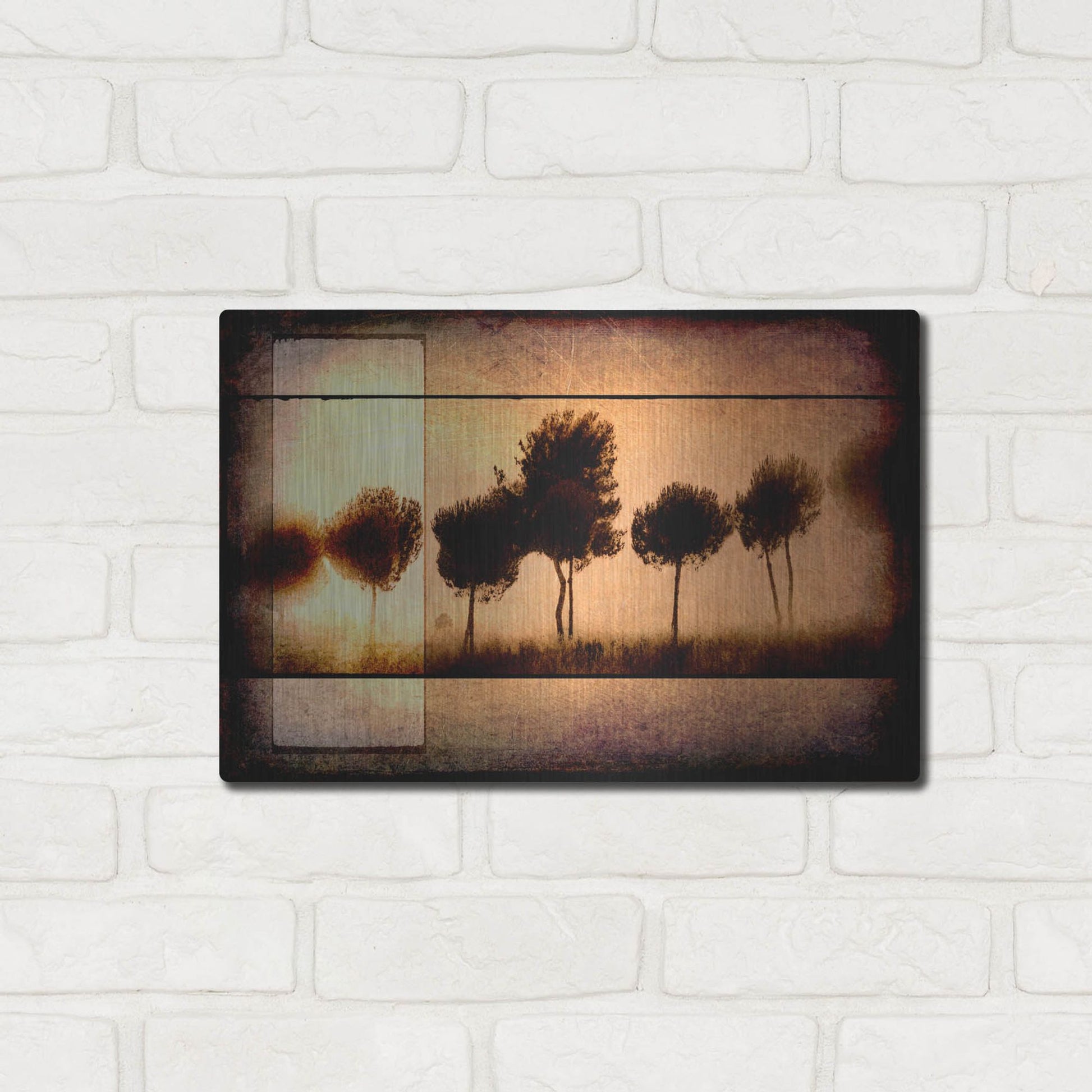 Luxe Metal Art 'For the Love of Trees I' by Lightbox Journal, Metal Wall Art,16x12