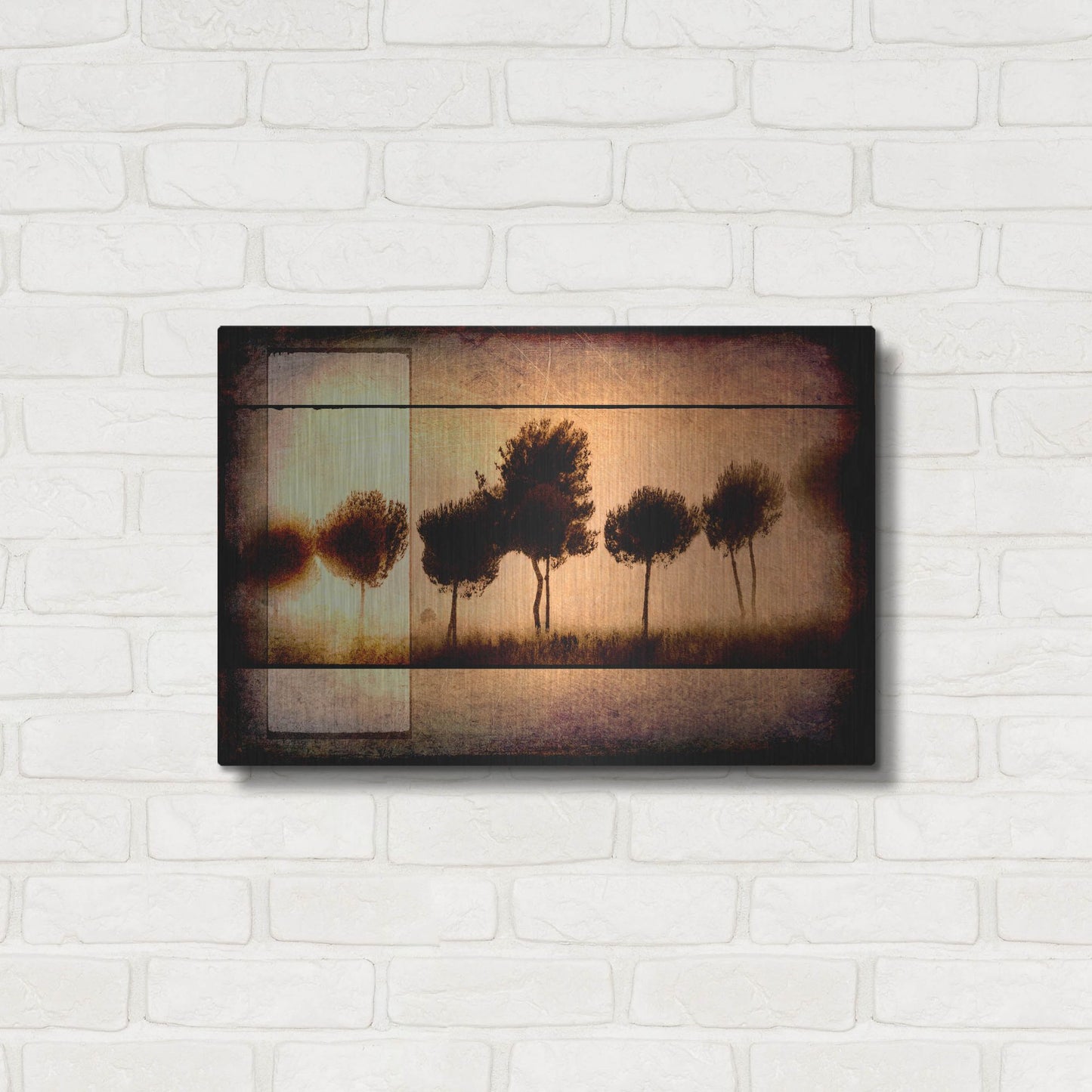 Luxe Metal Art 'For the Love of Trees I' by Lightbox Journal, Metal Wall Art,24x16