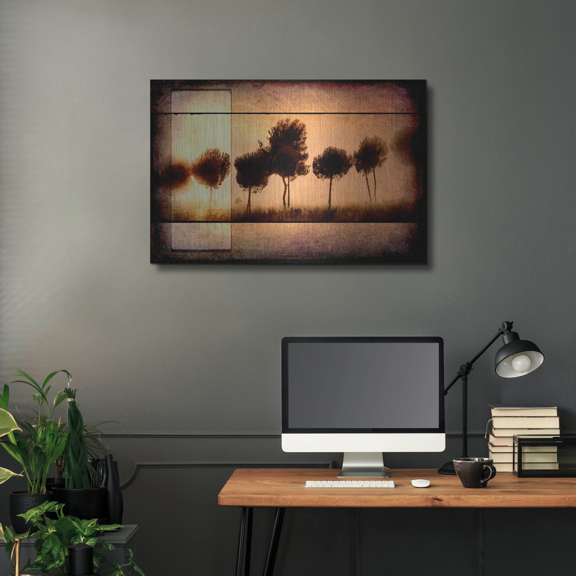 Luxe Metal Art 'For the Love of Trees I' by Lightbox Journal, Metal Wall Art,36x24
