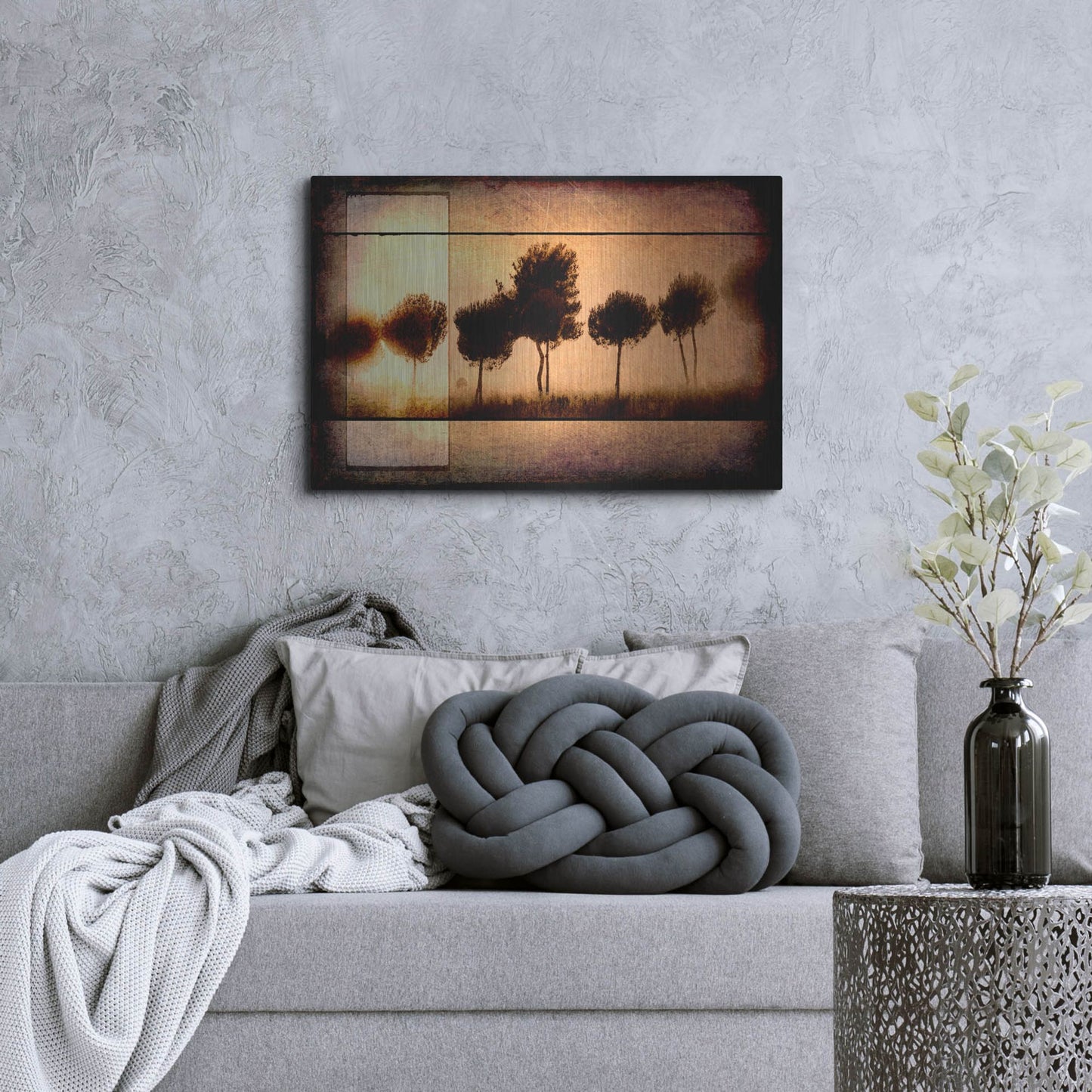 Luxe Metal Art 'For the Love of Trees I' by Lightbox Journal, Metal Wall Art,36x24