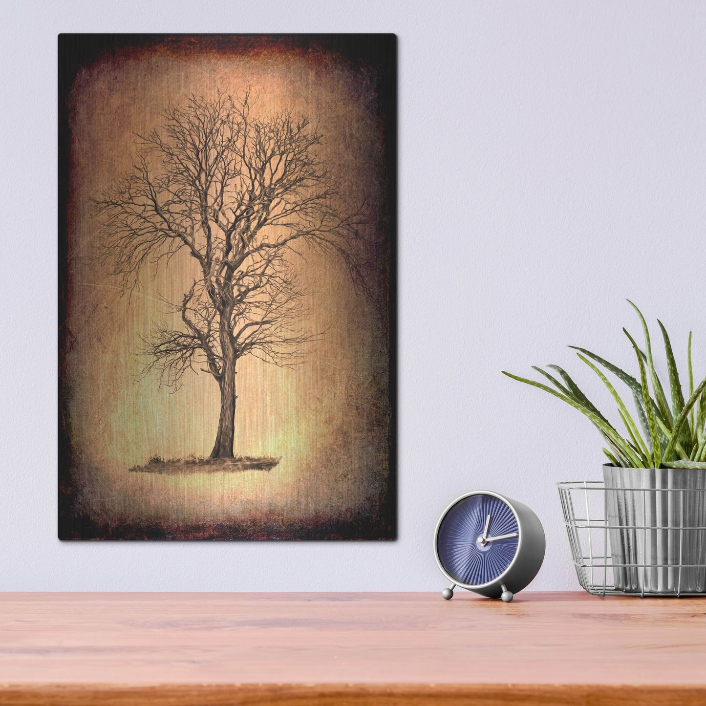 Luxe Metal Art 'For the Love of Trees II' by Lightbox Journal, Metal Wall Art,12x16