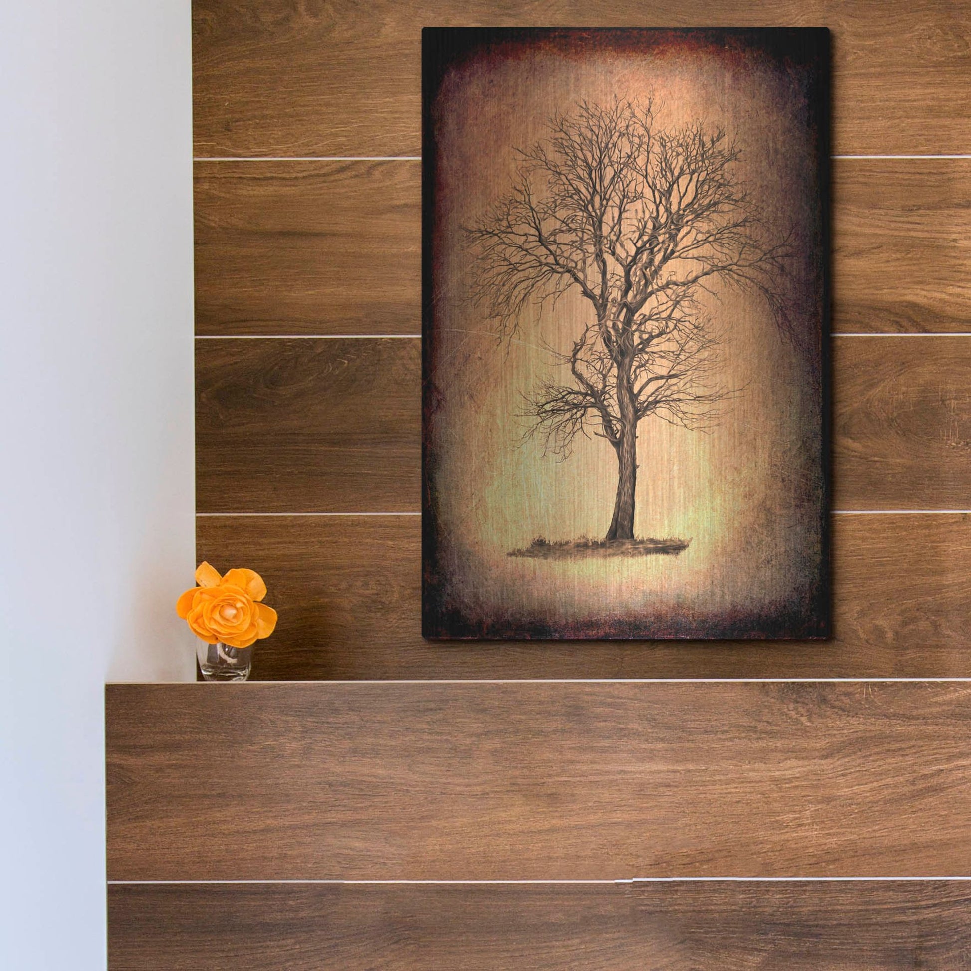 Luxe Metal Art 'For the Love of Trees II' by Lightbox Journal, Metal Wall Art,12x16