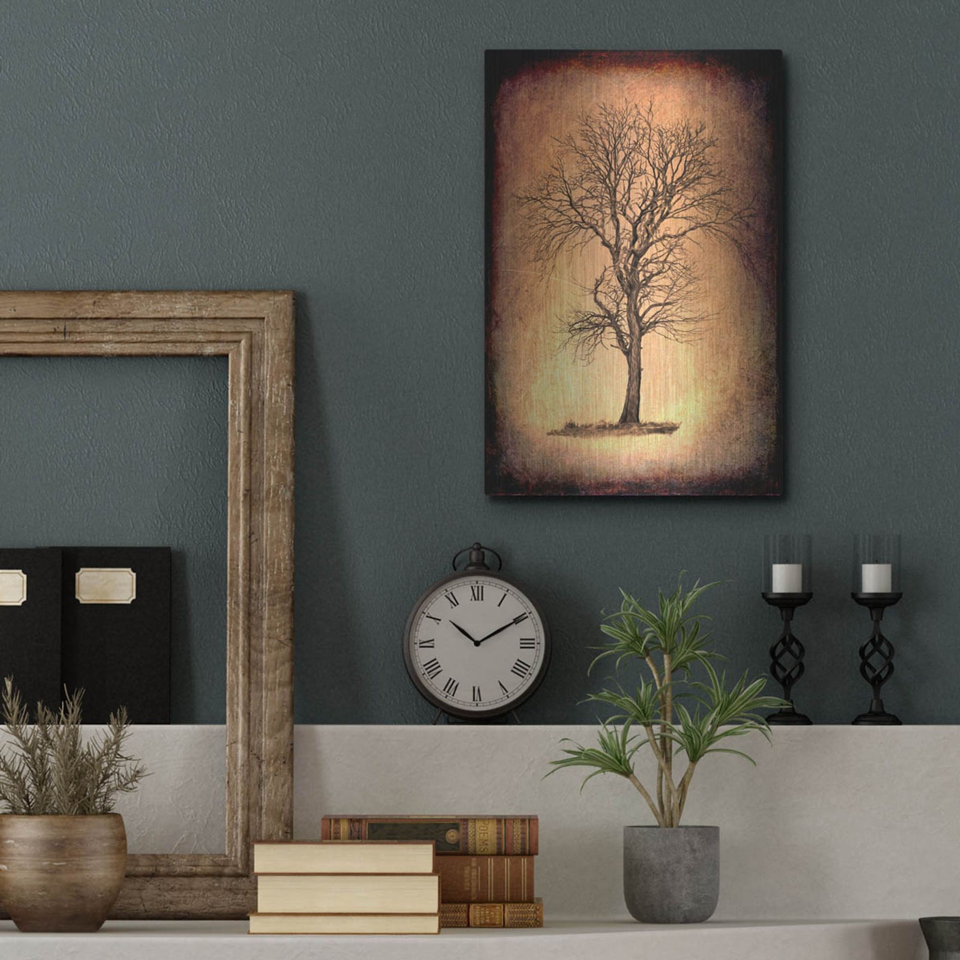 Luxe Metal Art 'For the Love of Trees II' by Lightbox Journal, Metal Wall Art,12x16