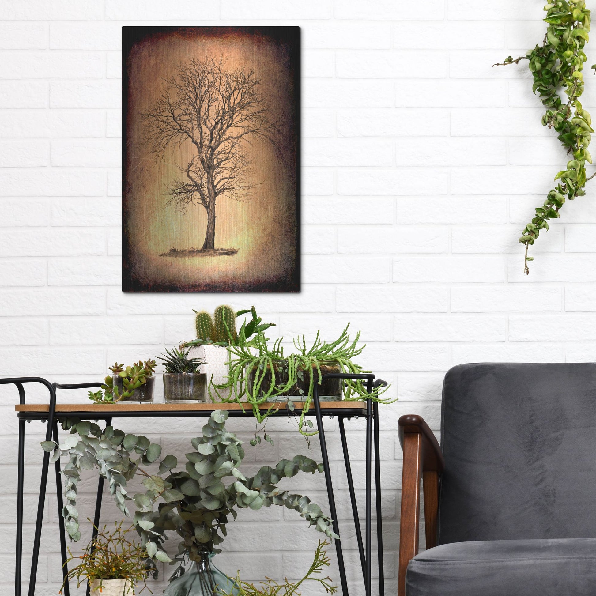 Luxe Metal Art 'For the Love of Trees II' by Lightbox Journal, Metal Wall Art,12x16