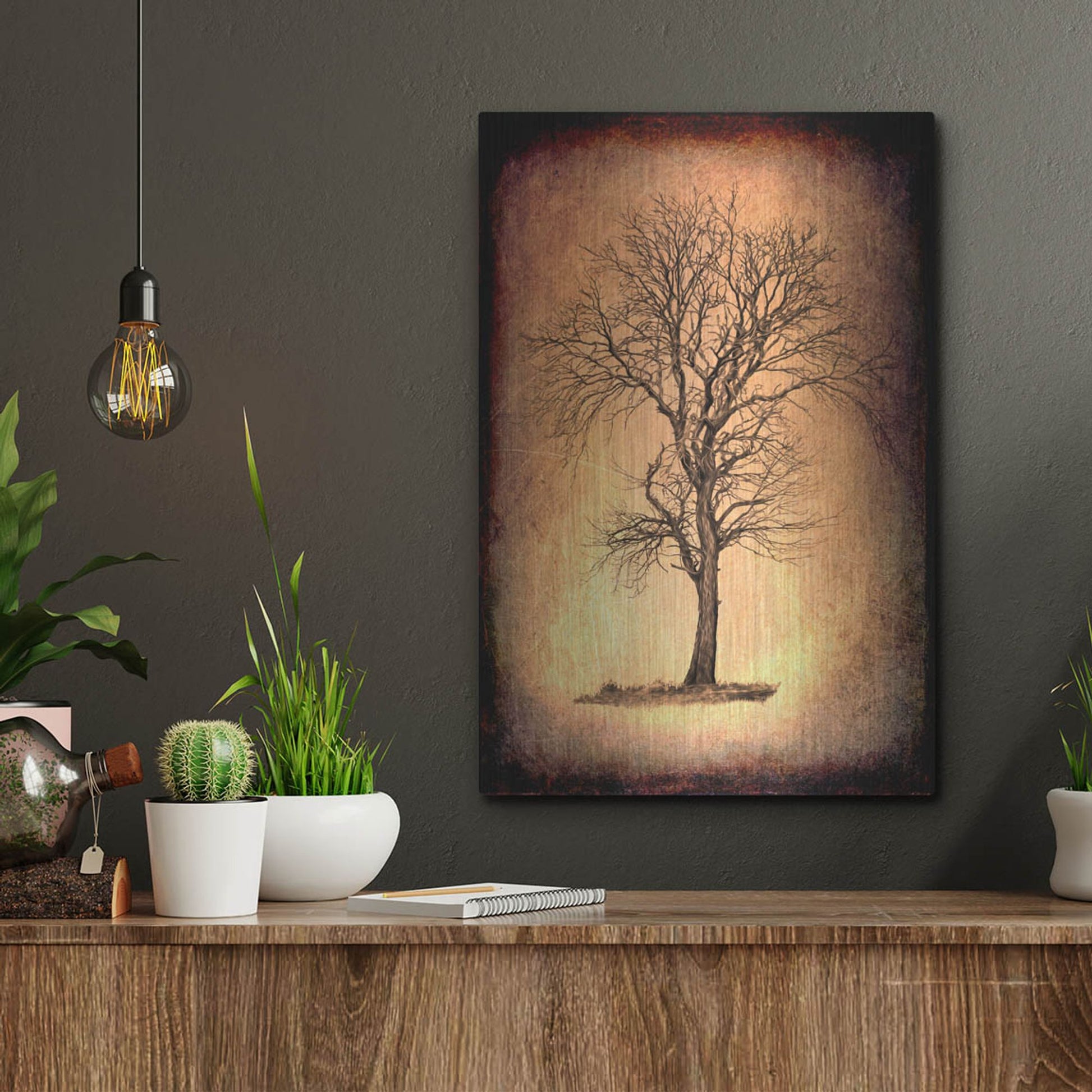 Luxe Metal Art 'For the Love of Trees II' by Lightbox Journal, Metal Wall Art,12x16