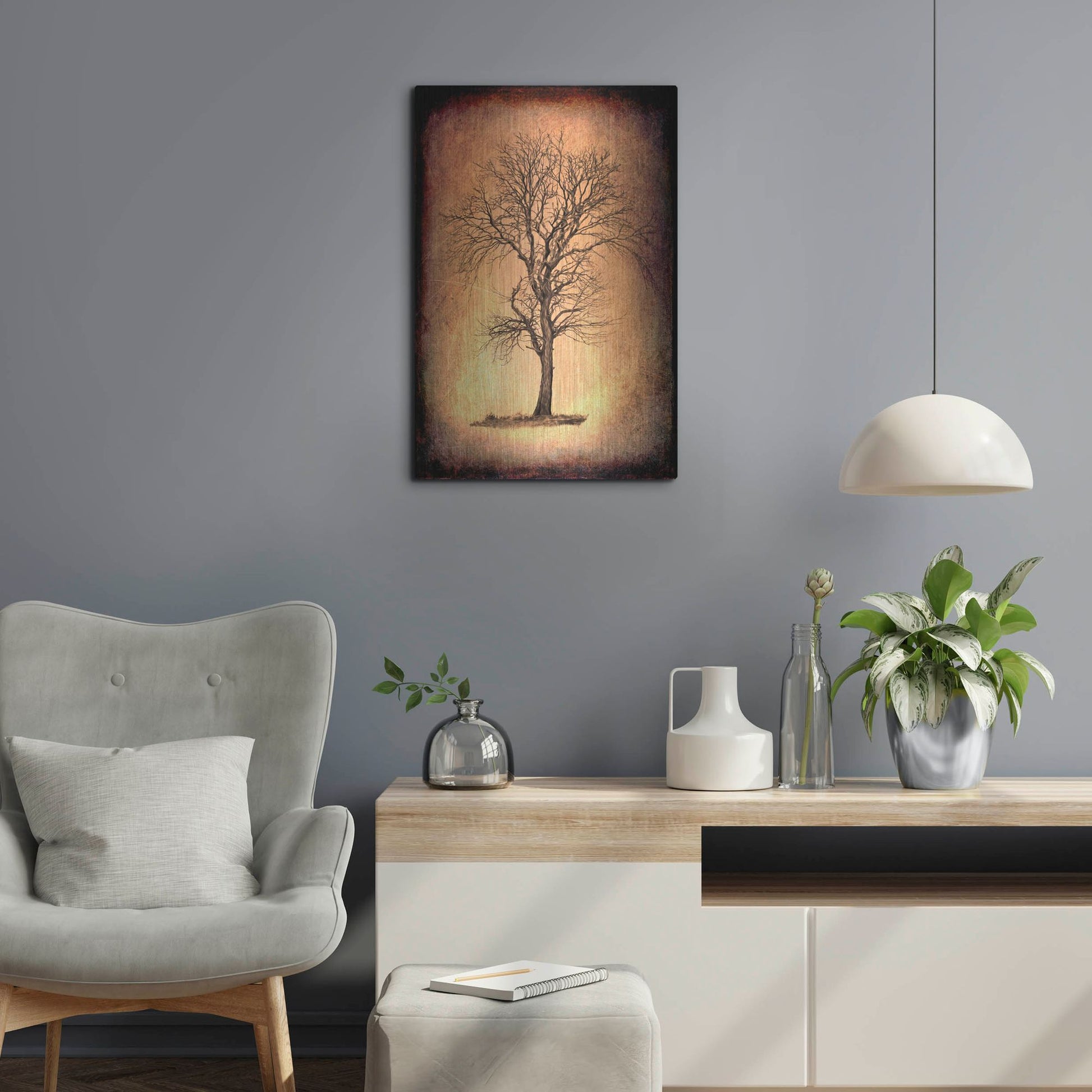 Luxe Metal Art 'For the Love of Trees II' by Lightbox Journal, Metal Wall Art,16x24