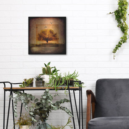 Luxe Metal Art 'For the Love of Trees III' by Lightbox Journal, Metal Wall Art,12x12