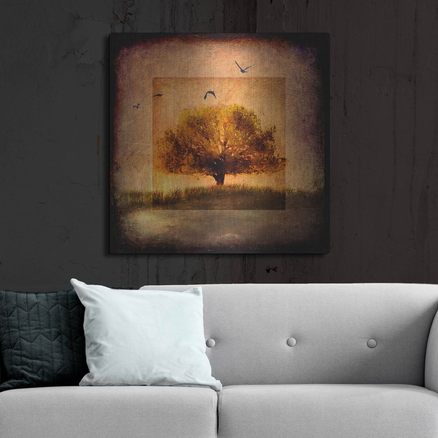 Luxe Metal Art 'For the Love of Trees III' by Lightbox Journal, Metal Wall Art,36x36