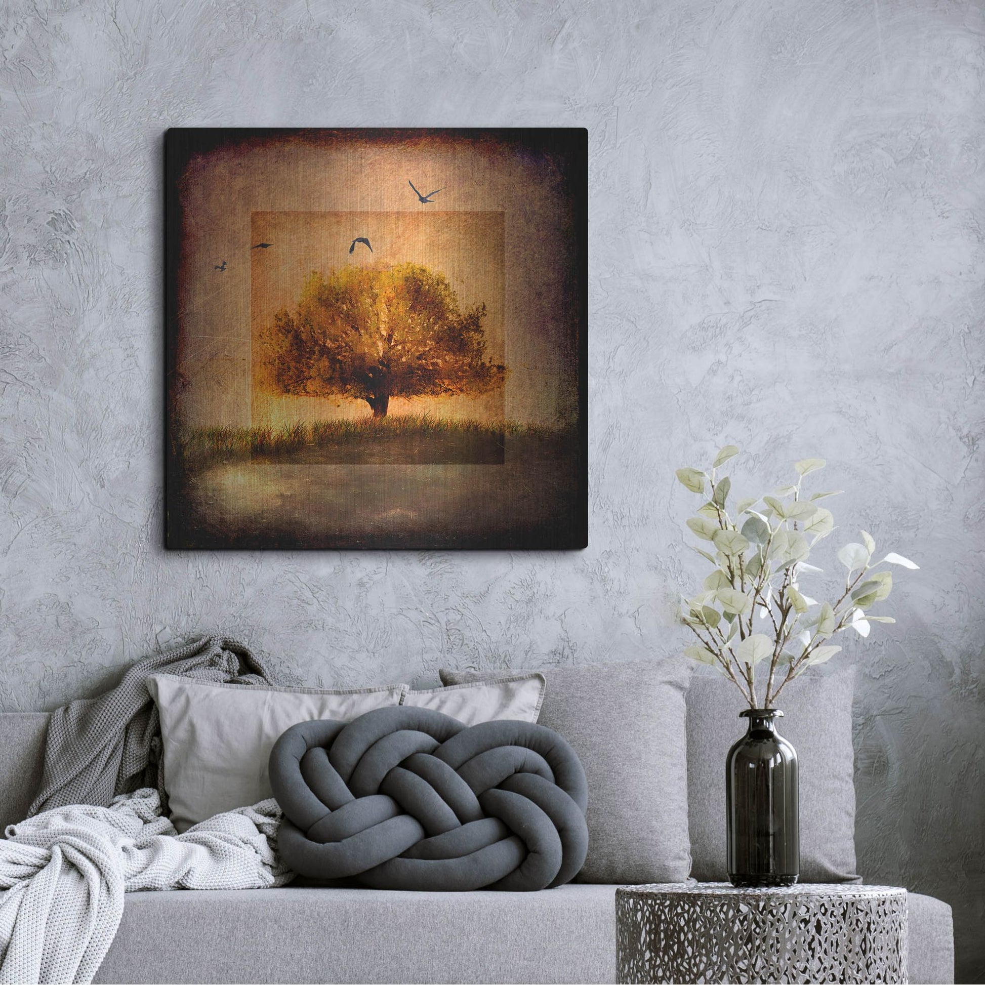 Luxe Metal Art 'For the Love of Trees III' by Lightbox Journal, Metal Wall Art,36x36
