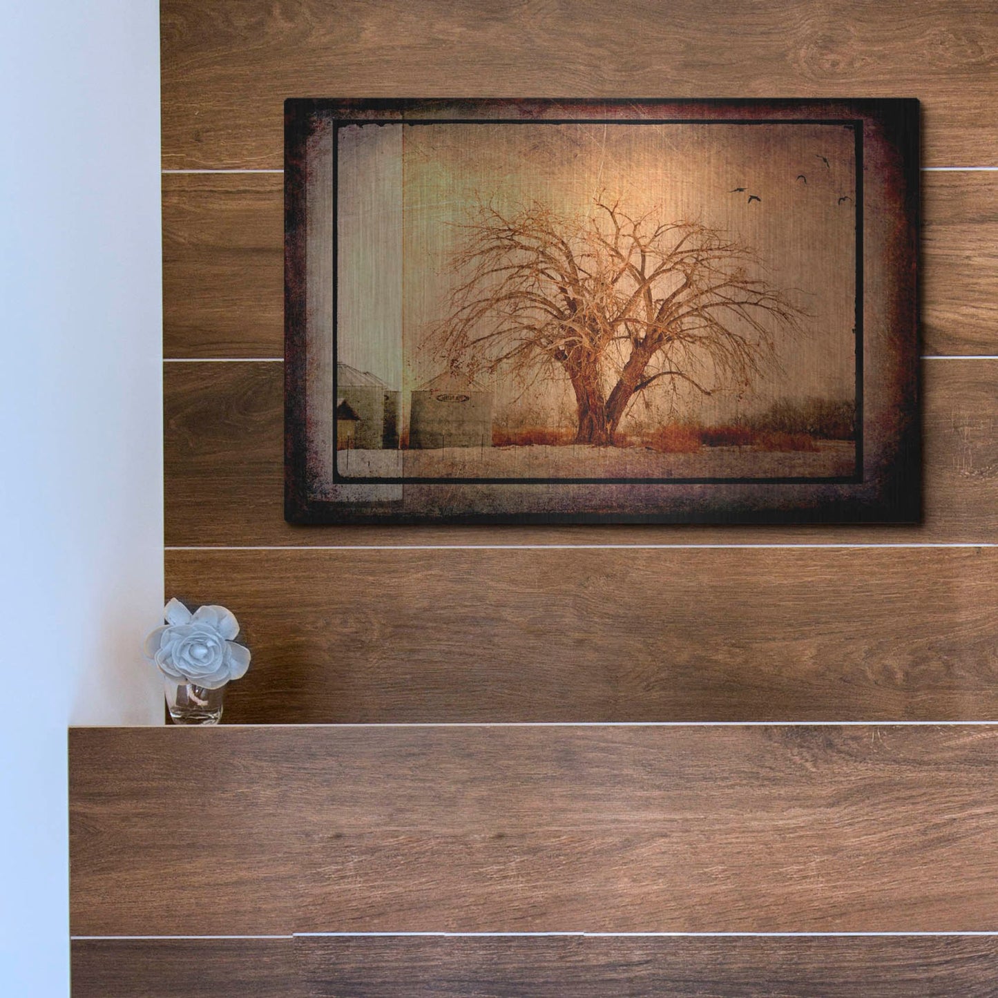 Luxe Metal Art 'For the Love of Trees IV' by Lightbox Journal, Metal Wall Art,16x12