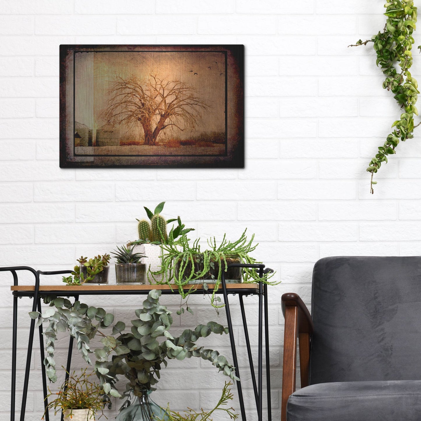 Luxe Metal Art 'For the Love of Trees IV' by Lightbox Journal, Metal Wall Art,16x12