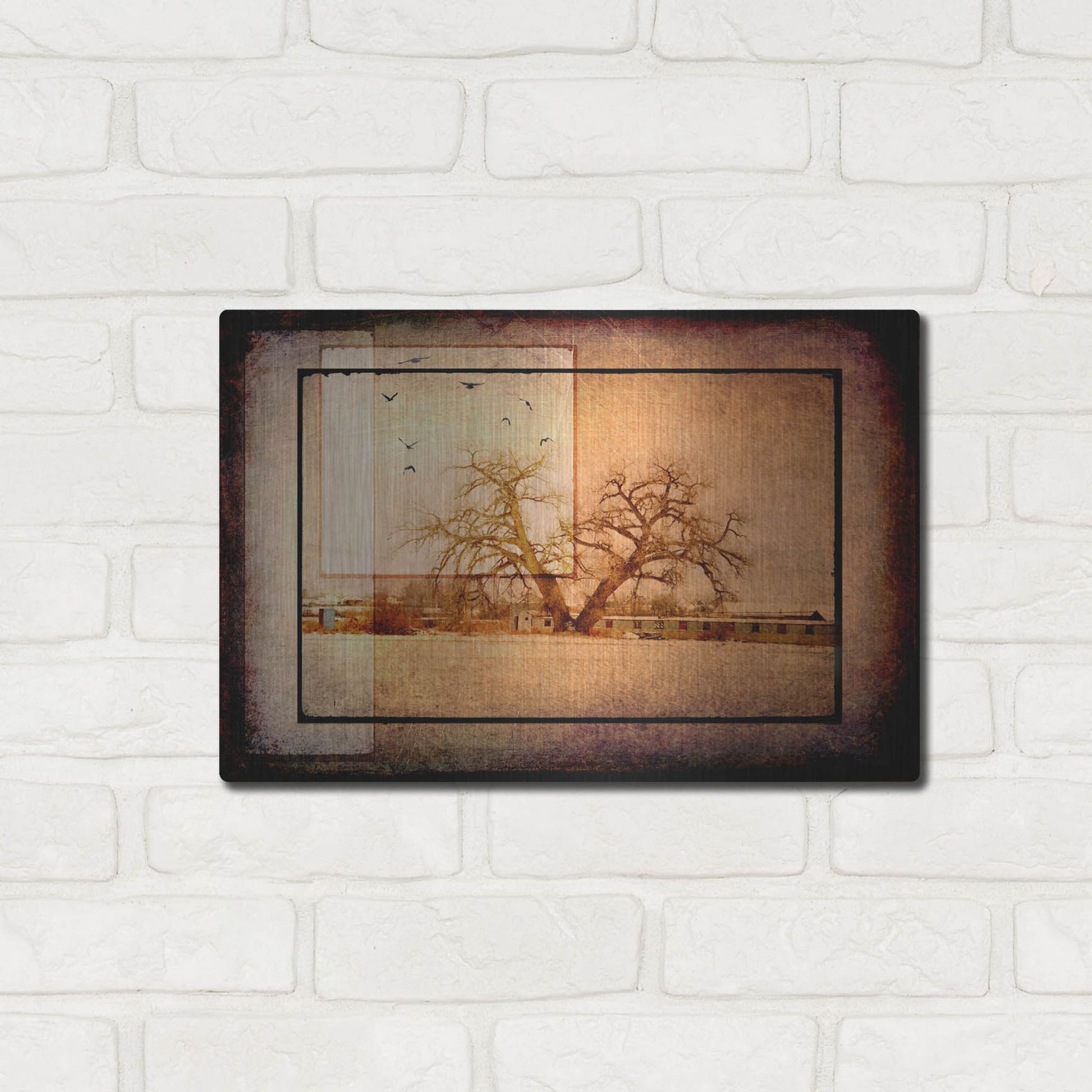 Luxe Metal Art 'For the Love of Trees V' by Lightbox Journal, Metal Wall Art,16x12