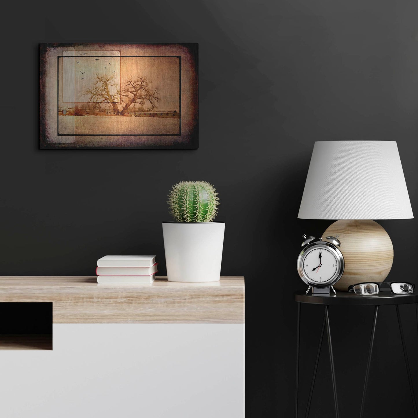 Luxe Metal Art 'For the Love of Trees V' by Lightbox Journal, Metal Wall Art,24x16