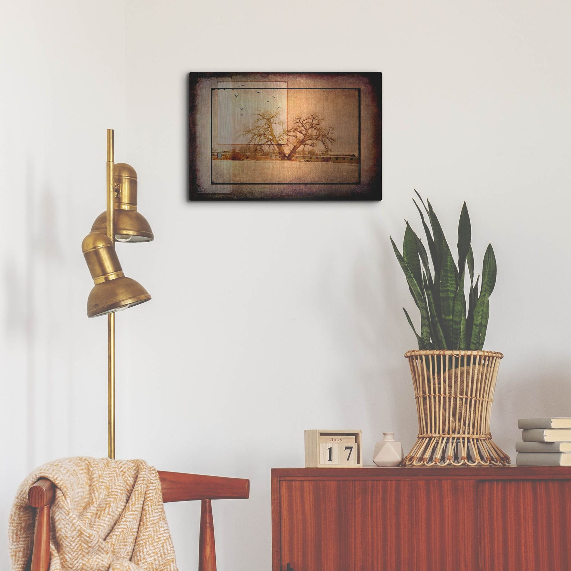 Luxe Metal Art 'For the Love of Trees V' by Lightbox Journal, Metal Wall Art,24x16