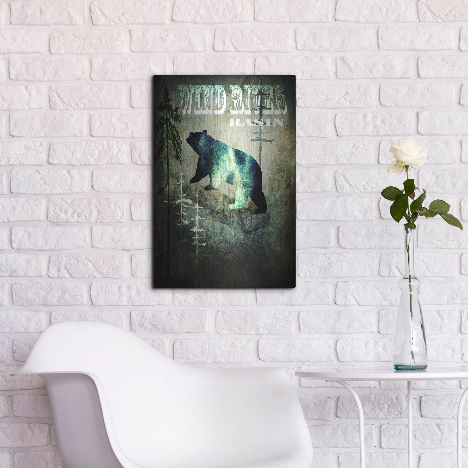 Luxe Metal Art 'Wind River I' by Lightbox Journal, Metal Wall Art,16x24