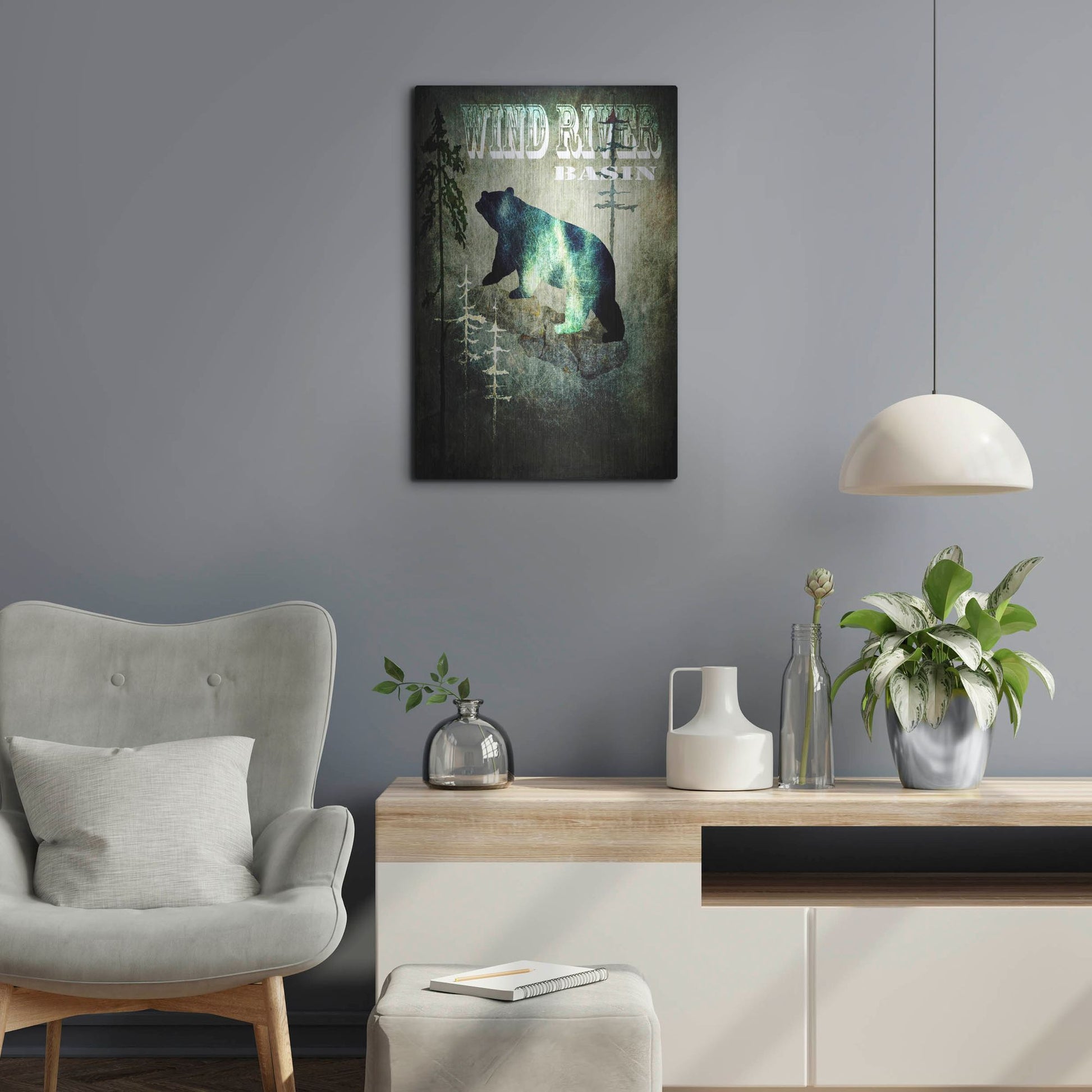 Luxe Metal Art 'Wind River I' by Lightbox Journal, Metal Wall Art,16x24