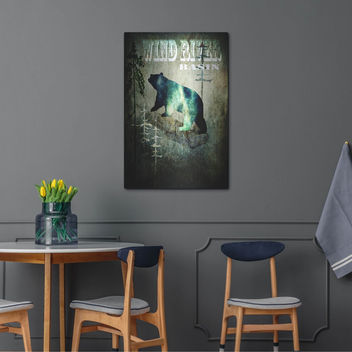 Luxe Metal Art 'Wind River I' by Lightbox Journal, Metal Wall Art,24x36