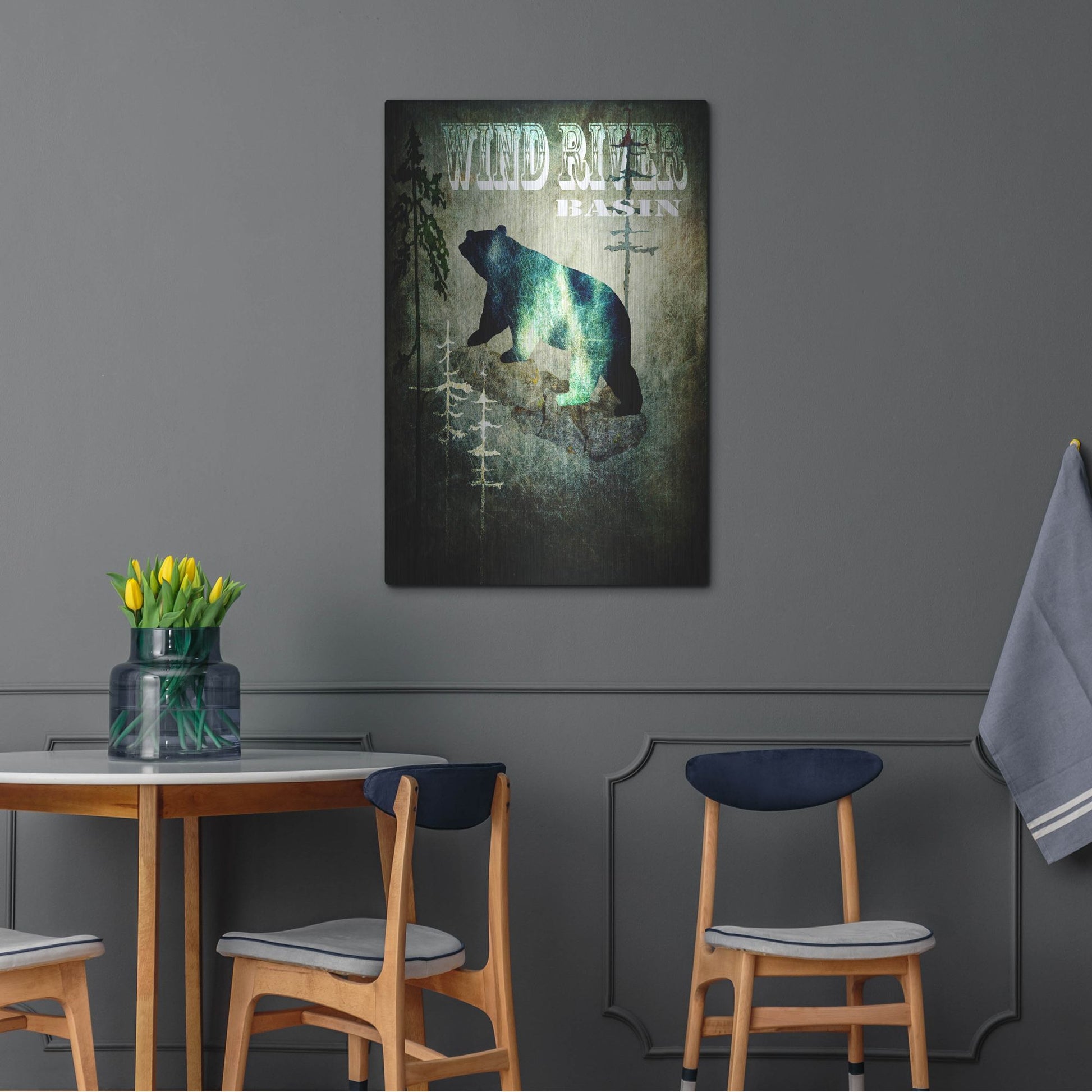 Luxe Metal Art 'Wind River I' by Lightbox Journal, Metal Wall Art,24x36