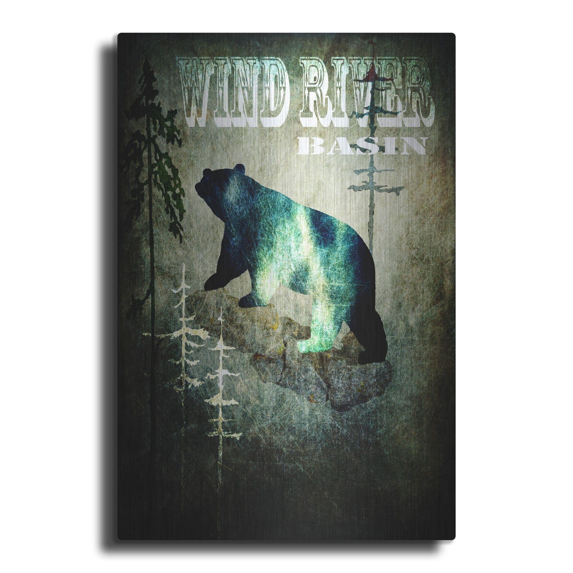 Luxe Metal Art 'Wind River I' by Lightbox Journal, Metal Wall Art