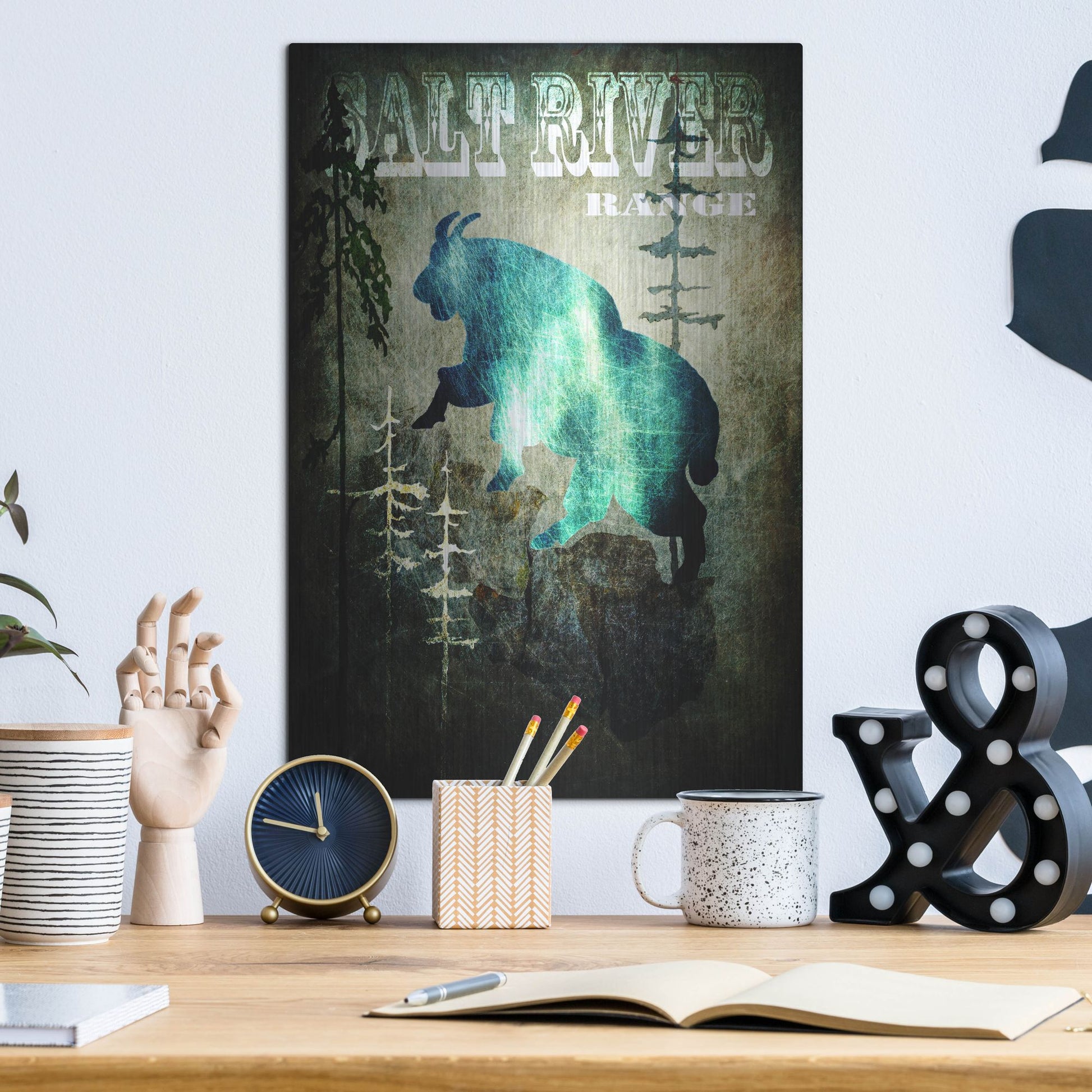 Luxe Metal Art 'Wind River III' by Lightbox Journal, Metal Wall Art,12x16