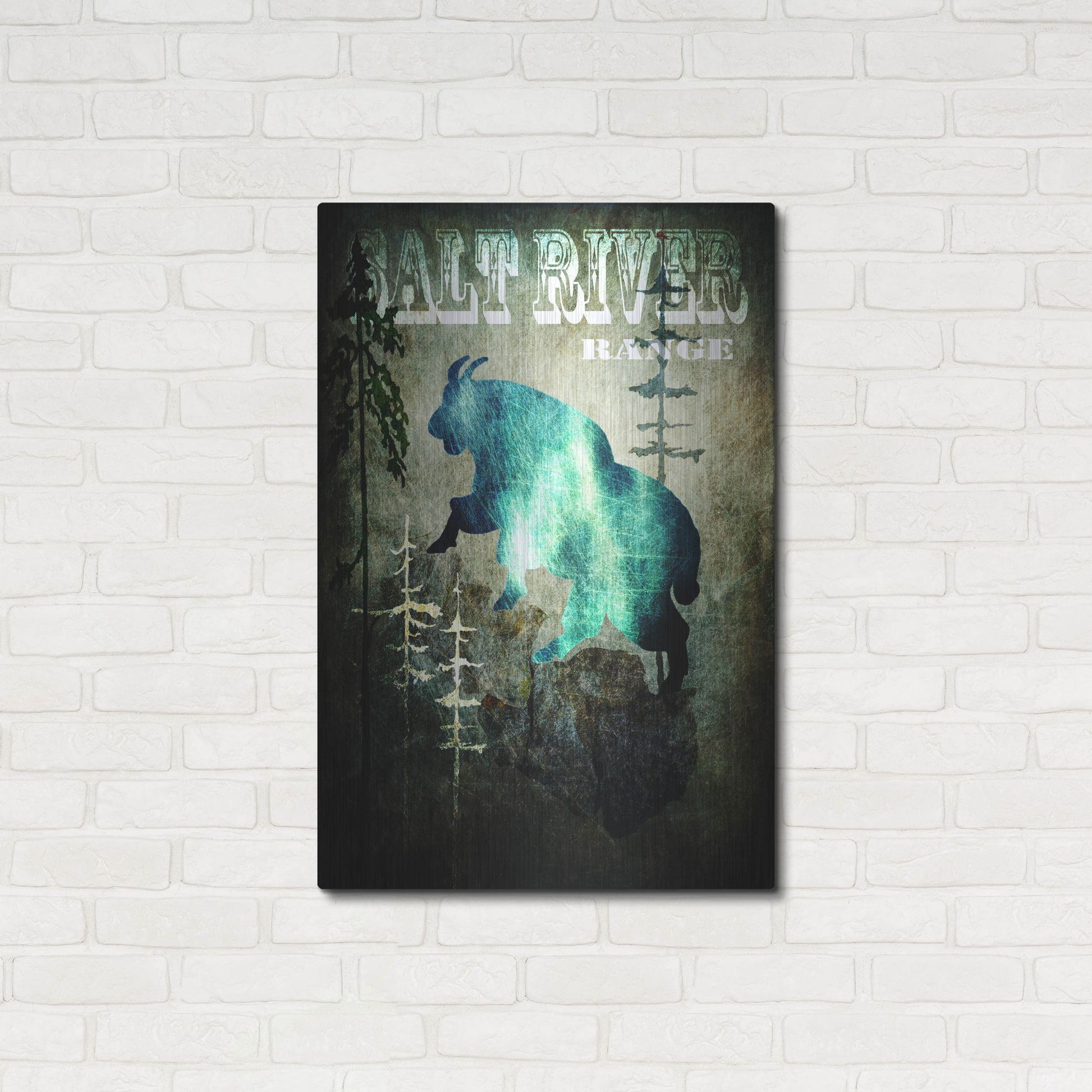 Luxe Metal Art 'Wind River III' by Lightbox Journal, Metal Wall Art,24x36