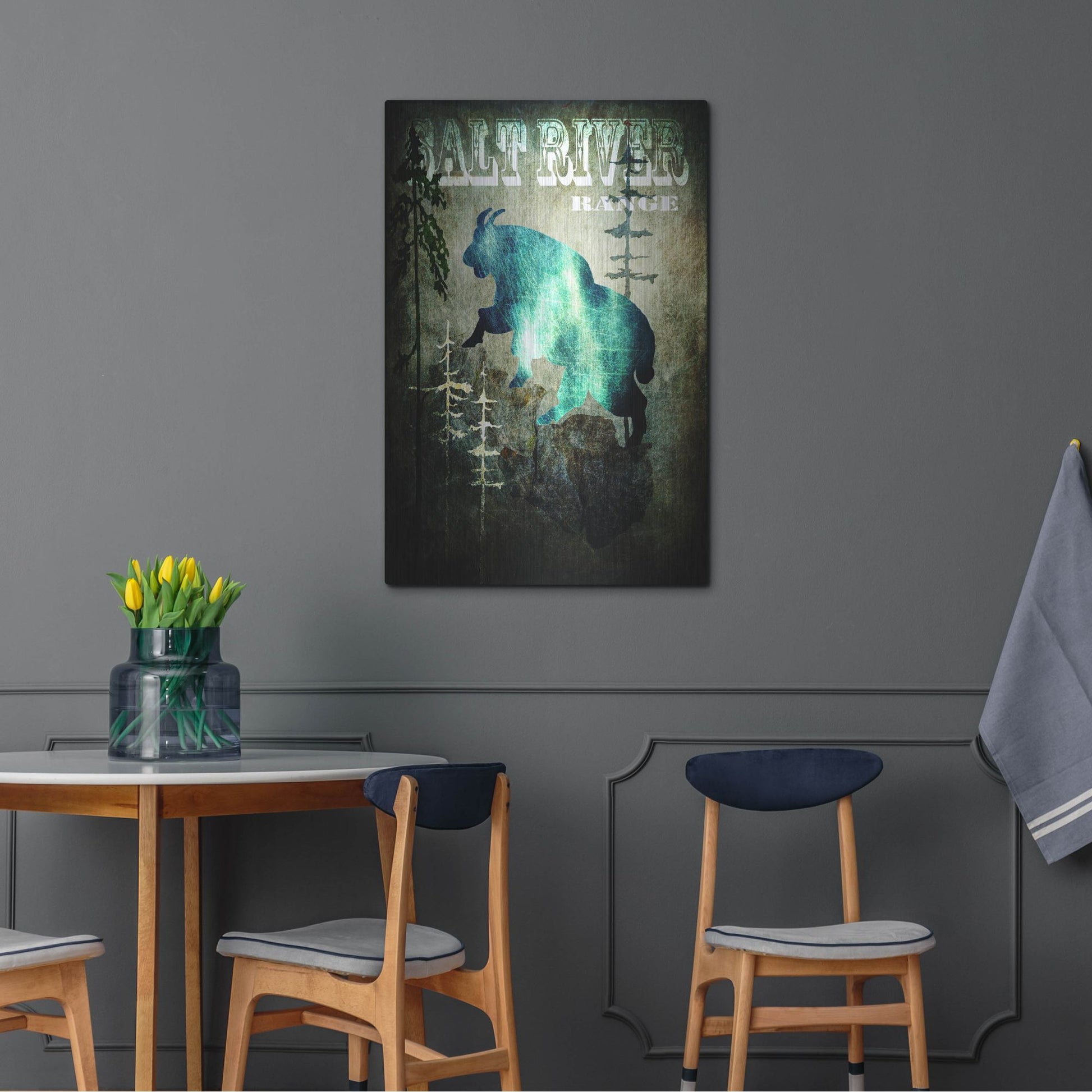 Luxe Metal Art 'Wind River III' by Lightbox Journal, Metal Wall Art,24x36