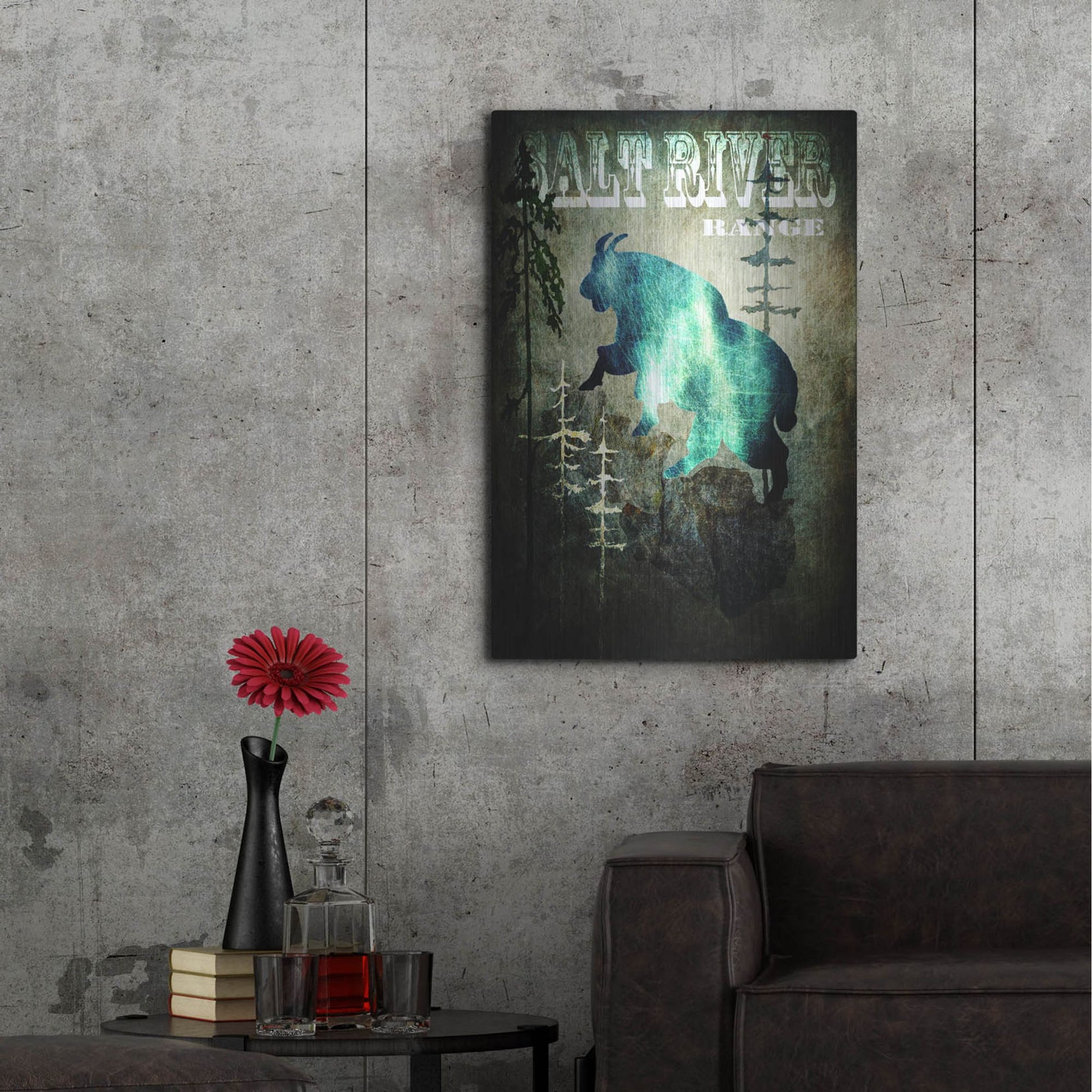 Luxe Metal Art 'Wind River III' by Lightbox Journal, Metal Wall Art,24x36