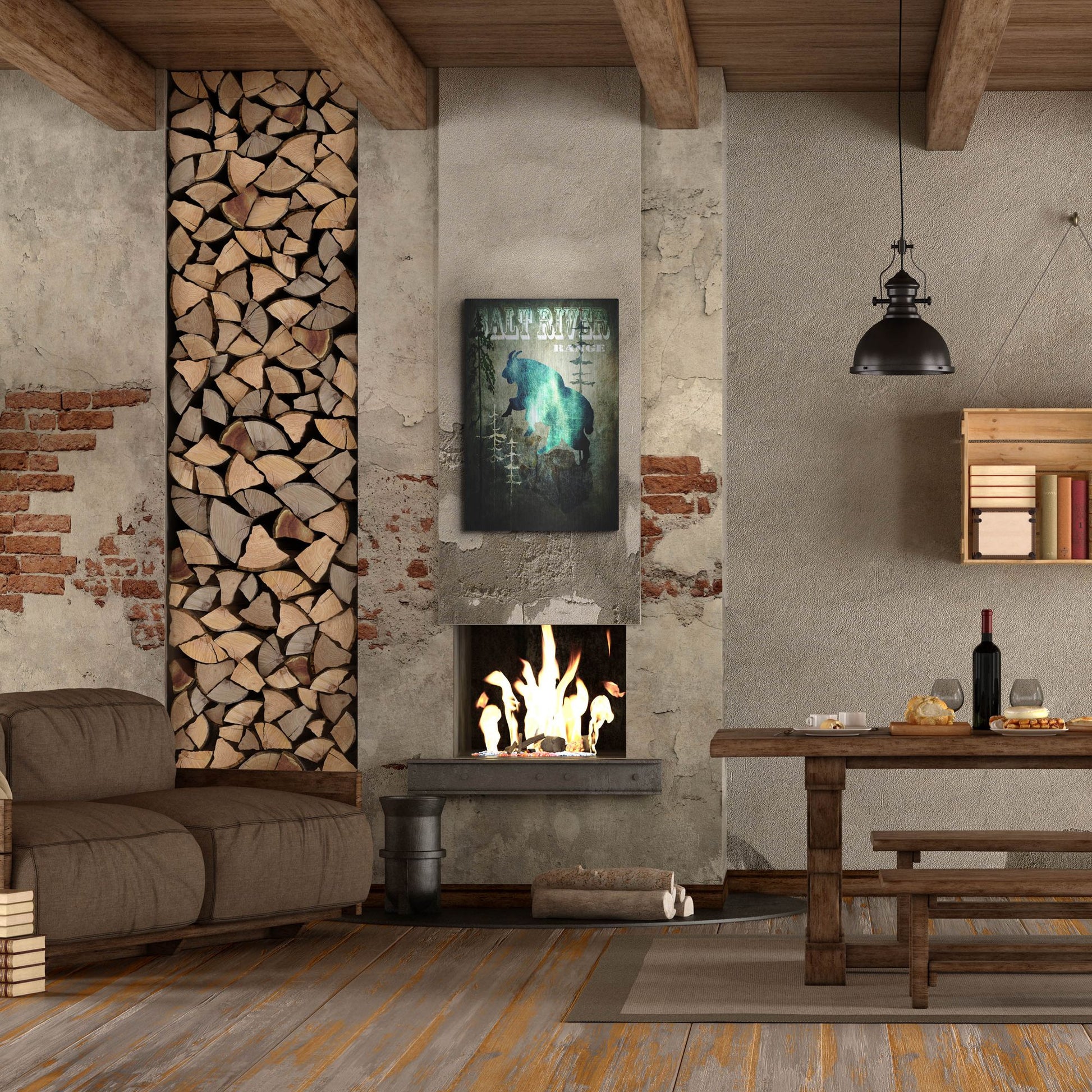 Luxe Metal Art 'Wind River III' by Lightbox Journal, Metal Wall Art,24x36