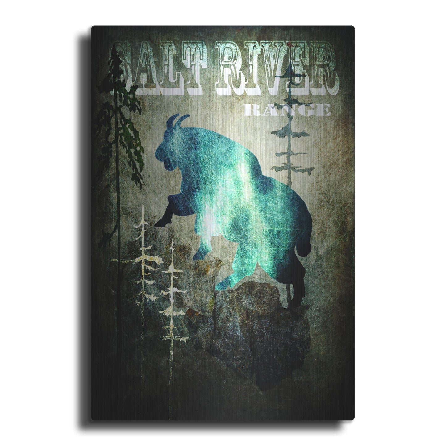 Luxe Metal Art 'Wind River III' by Lightbox Journal, Metal Wall Art