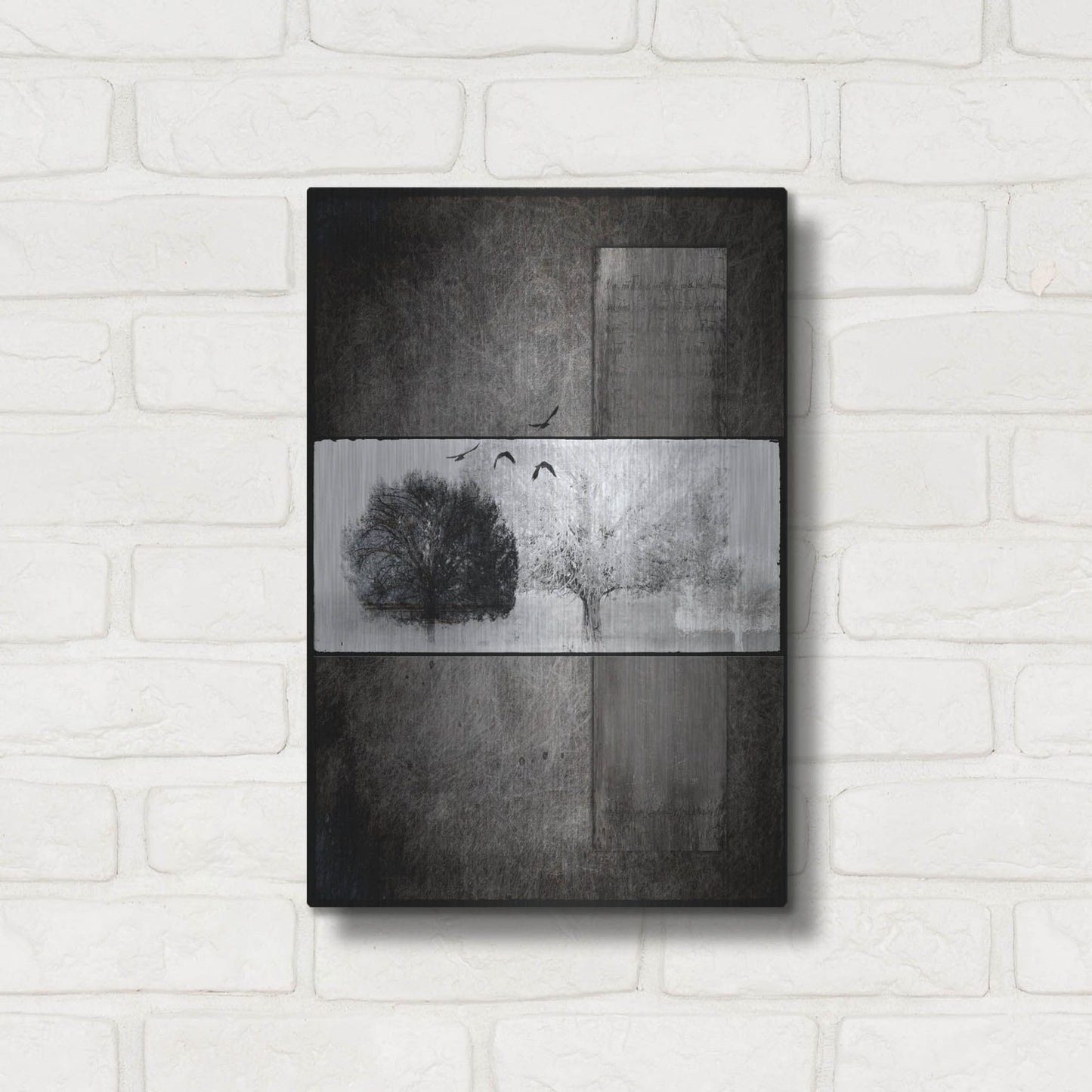 Luxe Metal Art 'Black Tree 1' by Lightbox Journal, Metal Wall Art,12x16